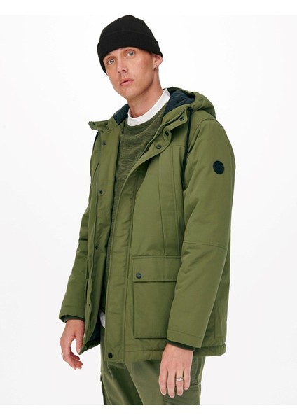 Only & Sons Onsjayden Erkek Kapüşonluparka Mont - 22022654