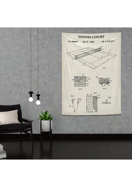 Tenis Duvar Örtüsü- Ivory