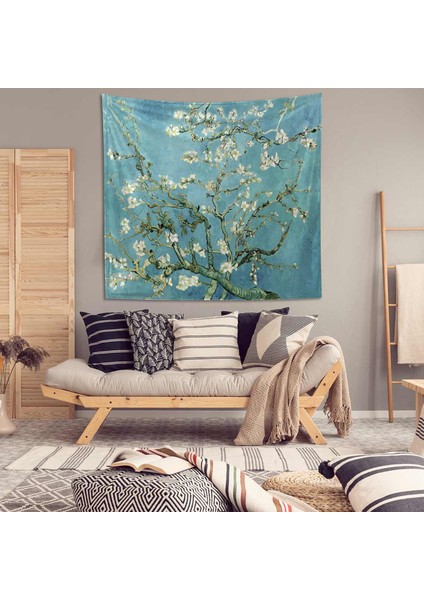 Bahar Çiçekleri Duvar Örtüsü-(Almond Blossoms)- Vincent Van Gogh Sanat Eseri Duvar Örtüsü fiyatları