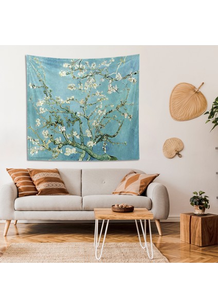 Bahar Çiçekleri Duvar Örtüsü-(Almond Blossoms)- Vincent Van Gogh Sanat Eseri Duvar Örtüsü indirimleri