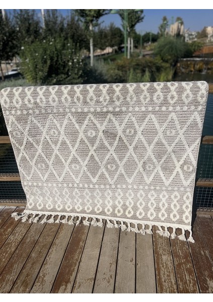 Ipekyün Halı Hav Vermeyen Yumuşak Dokulu Geometrik Modern Desenli Dokuma Halı fiyatları