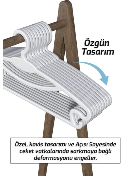 Flair 18 Adet Etek Pantolon Eşarp Kıyafet Konfeksiyon Elbise Askısı