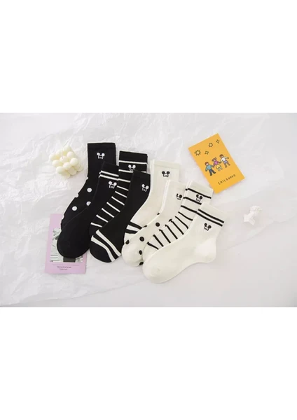 Worthy Socks 8'li Unisex Desenli Karekterli Kolej Spor Çorap