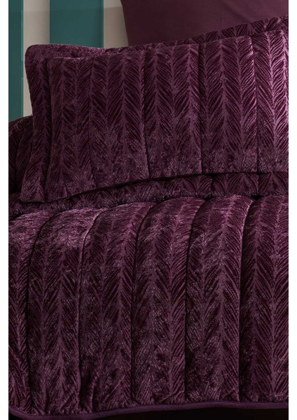 Elart comfort Yeni Nesil Uykuseti - 3 Parça Velvet Mürdüm (230X220CM)