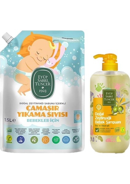 Bebek Çamaşır Deterjanı 1500 ml ve Bebek Şampuanı 600 ml