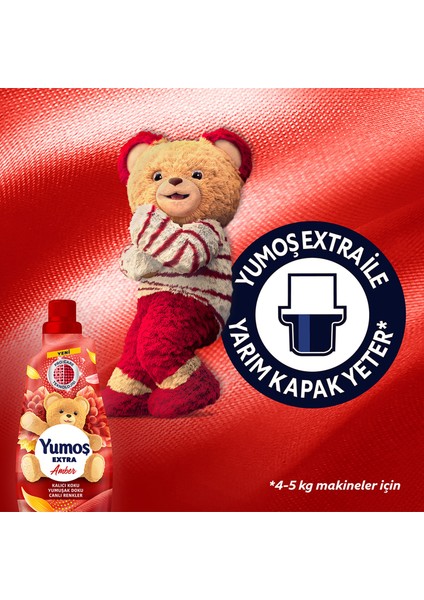 Extra Konsantre Çamaşır Yumuşatıcısı Renkliler Için Amber 60 Yıkama 1440 ml X3 Adet
