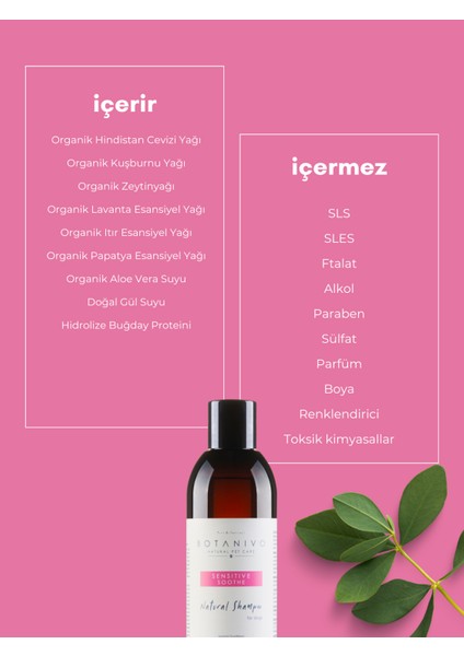 Köpekler İçin Hassas ve Nazik Özel Tüy & Cilt Kalitesi Şampuanı | Organik İçerikli | 250 ml modelleri