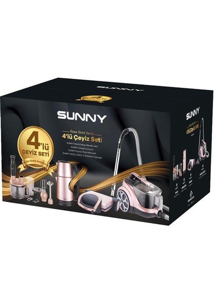 4'lü Rose Gold Çeyiz Seti