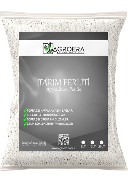 Perlit 20 Lt. Tarım Perliti - Zirai Perlit - Köklendirme Perliti 20 Lt (1-1,4 Kg)