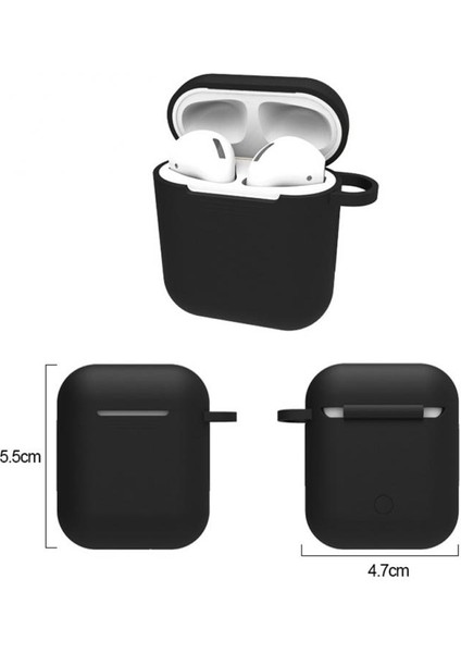 Apple Airpods 1/2 İçin 2 Adet Silikon Kulaklık Kılıfı (Yurt Dışından)