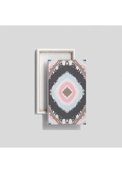Gestalt Pembe Mavi Siyah Renk Geçişli Kanvas Tablo