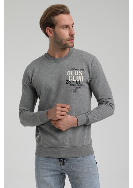 Bisiklet Yaka Gri Slim Fit Sweatshirt 22FWM60122 fiyatları