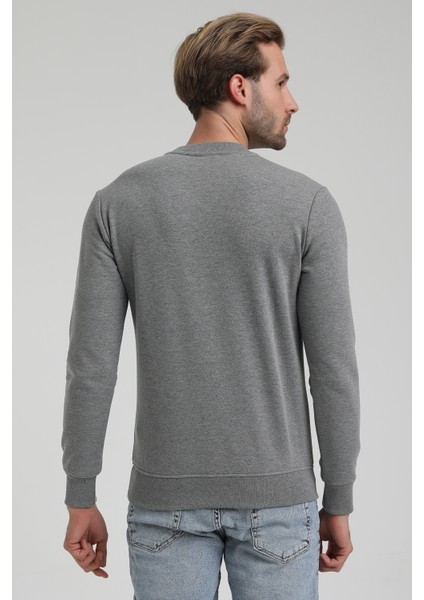 Bisiklet Yaka Gri Slim Fit Sweatshirt 22FWM60122 indirimleri