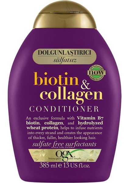 Dolgunlaştırıcı Volumizing Biotin & Collagen Conditioner 385ML