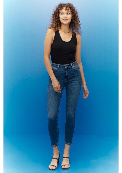 Forever Skinny Fit Dar Kesim Yüksek Bel Jean Kot Pantolon fiyatları