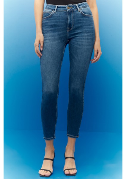 Forever Skinny Fit Dar Kesim Yüksek Bel Jean Kot Pantolon modelleri