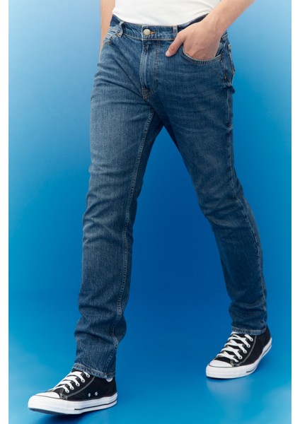 Rider Slim Fit Dar Kesim Normal Bel Esnek Jean Kot Pantolon
