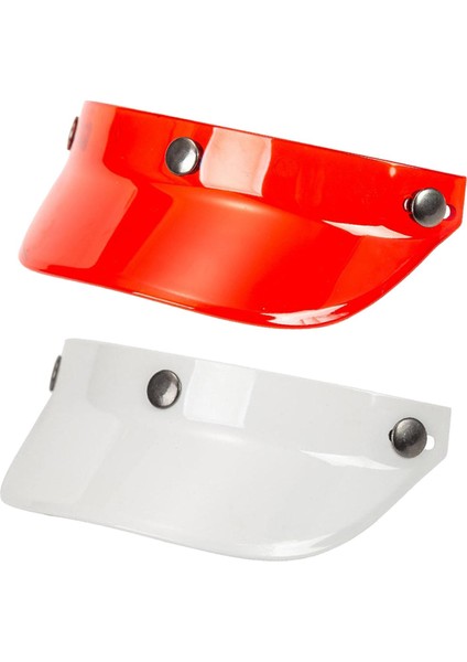 2x Motosiklet Kask Pik Kalkanı Açık Yüz Retro Güneş Gölgesi Koruyucu (Yurt Dışından)