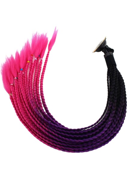 Flameer 2 Adet 55CM Saç Kask Pigtail Gradyan At Kuyruğu Motosiklet (Yurt Dışından)
