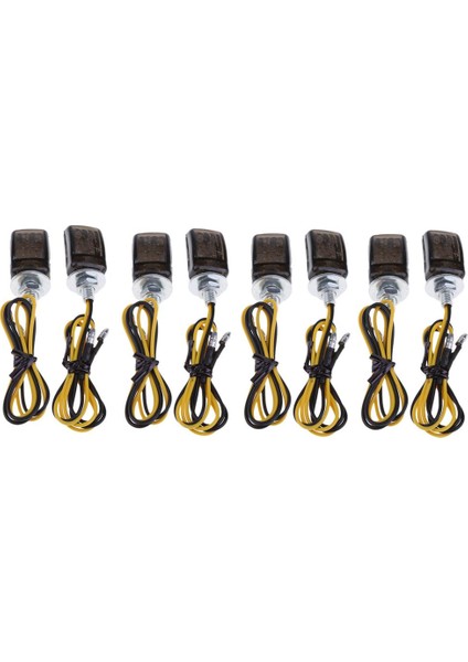 8 Adet LED Turn Sinyalleri Işık Motosiklet Turn Sinyalleri Değiştirme 6mm Iplik (Yurt Dışından)