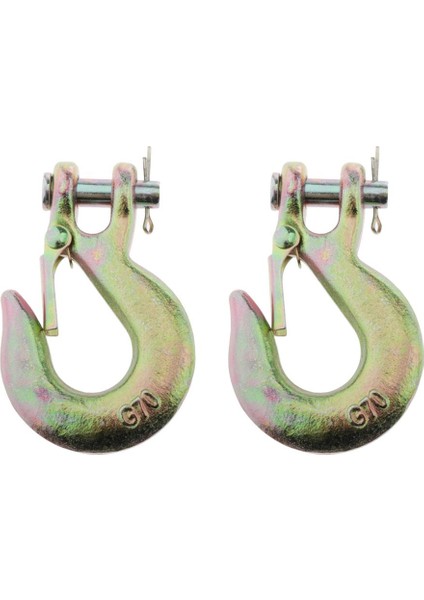 2 Adet 1/4 "G70 Çelik Clevis Vinç Kanca 4WD Zincir Kanca Çinko Kaplama Alaşım (Yurt Dışından)