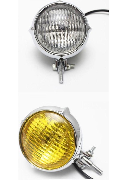 2x 12V LED Ampuller Bobber Chopper Motosiklet Kir Çukur Bisiklet Atv Scooter'lar Için Evrensel Değiştirilmiş Far (Yurt Dışından)