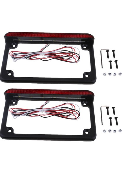 2 Adet Motosiklet Plakası LED Fren 12V (Yurt Dışından)