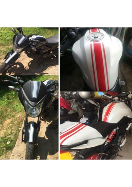 2 Set 50X4.5CM Dıy Yakıt Gaz Deposu Çıkartma Çıkartma Cafe Racer White Altın (Yurt Dışından) fiyatları
