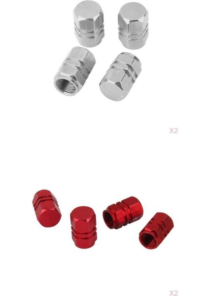 8 Adet Evrensel Araba Tekerlek Lastik Valf Toz Kapakları Saplar Kapaklar 2 Renk (Yurt Dışından)