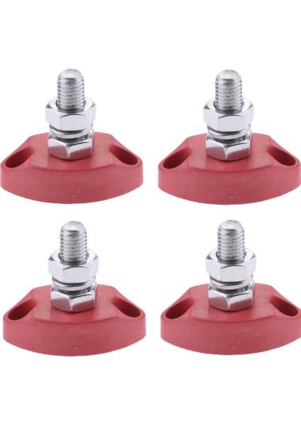 4x Kırmızı Kavşak Bloğu Güç Postalı Yalıtımlı Terminal Tek Saplama 6mm (Yurt Dışından)