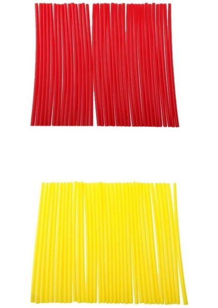 72 Parça Sarı ve Kırmızı Renkli Motosiklet Tekerleği Çarkı Ambalaj Jantlı (Yurt Dışından)