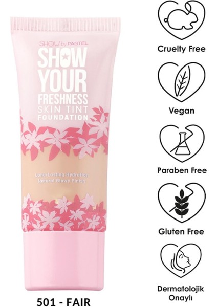 Show By Pastel Show Your Freshness Skin Tint Fondöten No: 501 Fair modelleri