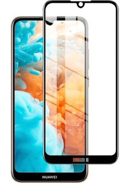 Huawei Y6 2019 Ekran Koruyucu Siyah 9d Tam Kaplama Cam