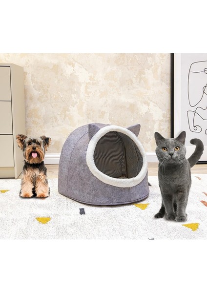 Keçe Kedi ve Köpek Evi Yatağı