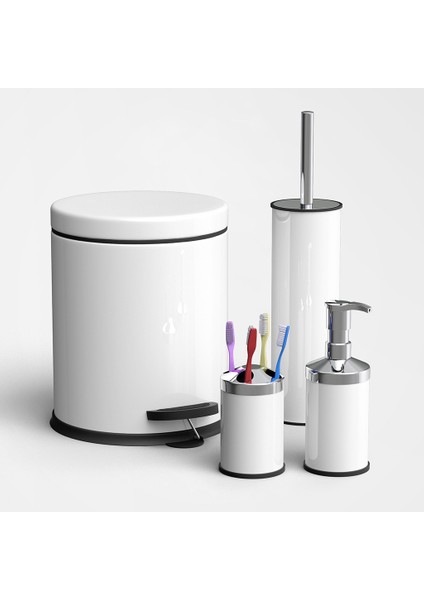 Metal 4'lü Banyo Seti 3 Lt
