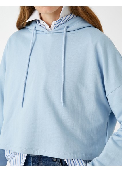 Kapüşonlu Crop Sweatshirt indirimleri