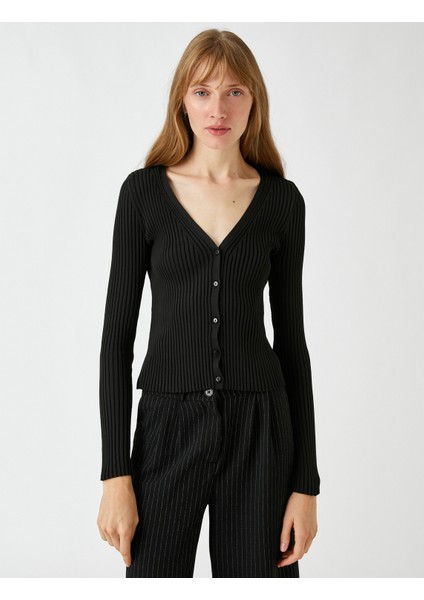 Düğmeli V Yaka Hırka modelleri