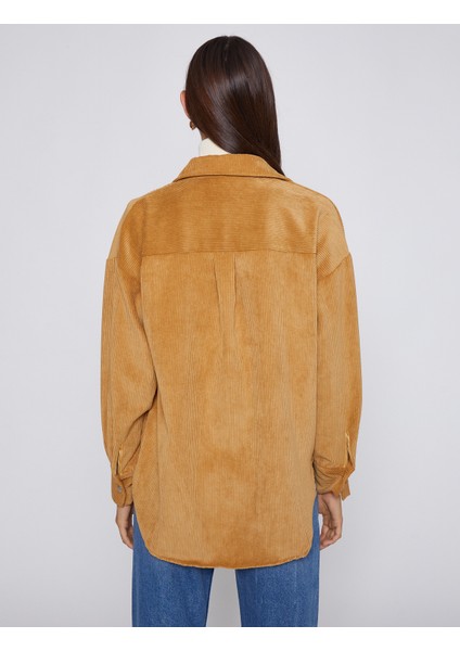 Oversize Gömlek Cepli Çıtçıtlı