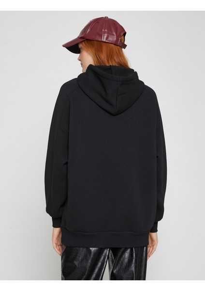 Basic Oversize Sweatshirt Kapüşonlu fırsatları