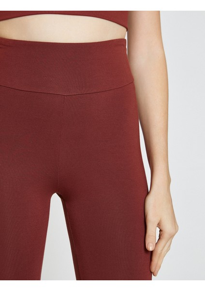 Yüksek Bel Yoga Taytı Modal Karışımlı İpeksi Dokulu indirimleri