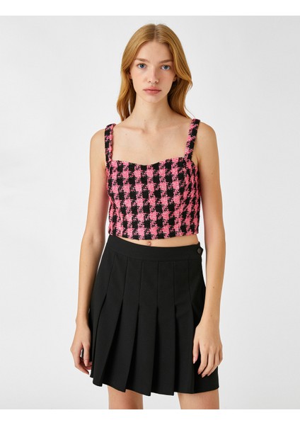 Tüvit Büstiyer Kalp Yaka Crop modelleri