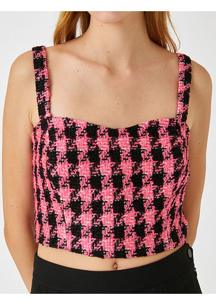 Tüvit Büstiyer Kalp Yaka Crop indirimleri