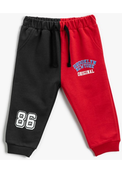 Baskılı Pamuklu Jogger Eşofman Altı
