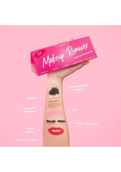 Makyaj ve Yüz Temizleyici - Sadece Su Ile Makyaj Temizleme - Pink Ped -7li Pembe Ped Set