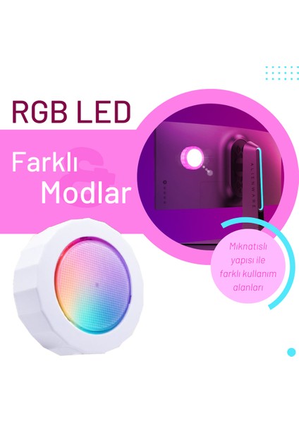 Rgb Mıknatıslı Dokunmatik LED Atmosfer Lamba RGB