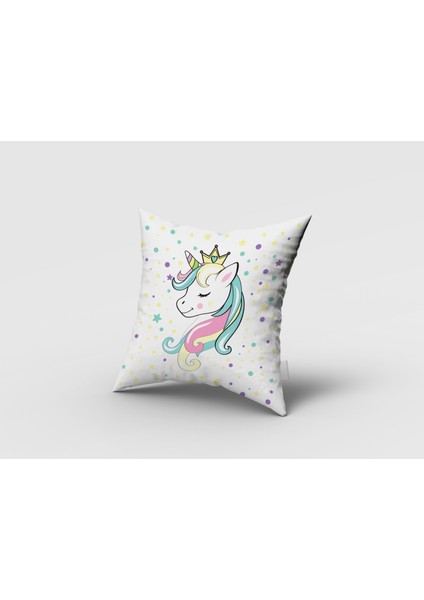 Prenses, Unicorn, Ithal Kumaş, Çocuk ve Bebek Odası Fon Perde - 1 Kanat modelleri