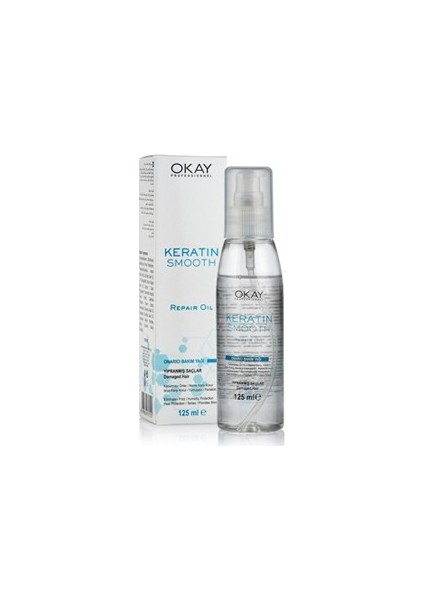 Saç Bakım Yağı Keratin 125 ml + Okay Keratin Onarıcı Maske 500 ml