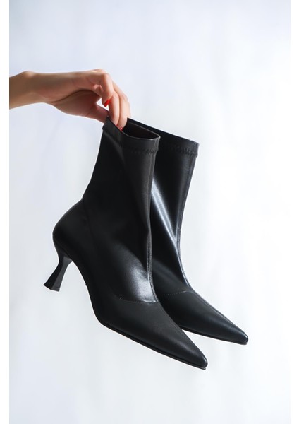 Kadın Kısa Topuklu Streç Bot İnce Topuklu indirimleri