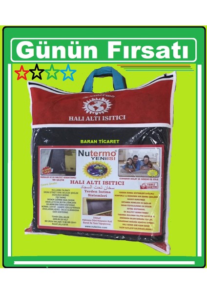 Elektrikli Keçeli Halı Altı Isıtıcı 3METREKARE(180*150) fırsatları