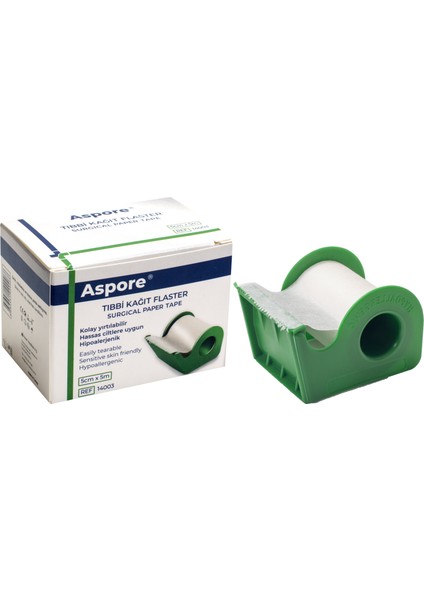 Green Aspore Tıbbi Kağıt Flaster 5 cm x 5 mt 1 Adet